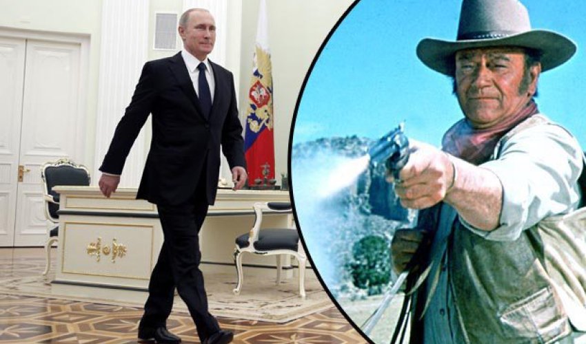 'Gunslinger' Vladimir Putin walks like he rules the Wild West