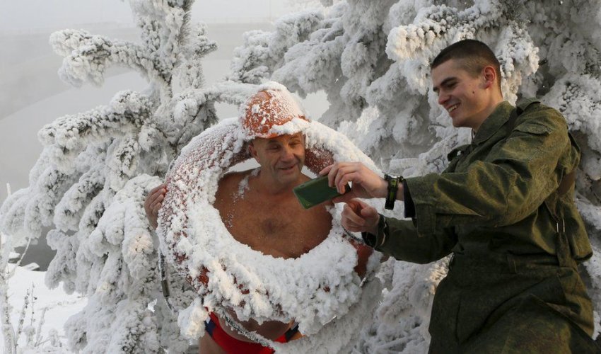 In pictures: Taking the plunge at -30C