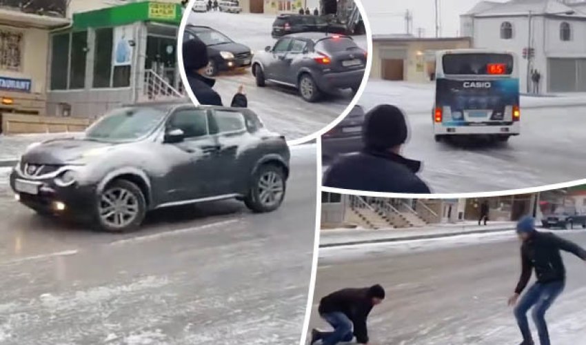 Cars, buses and trucks find out exactly why you don't drive on black ice