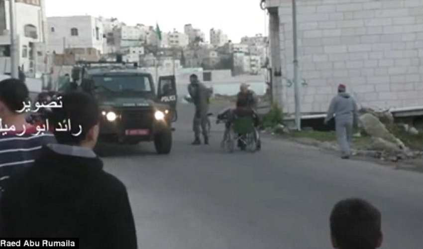 Disabled Palestinian man was knocked out of his wheelchair by Israeli police