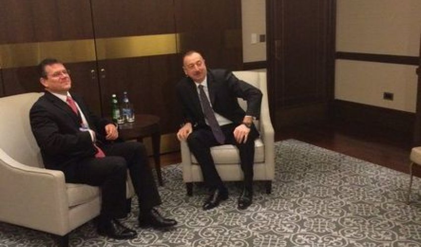 İlham Əliyev Şevçoviçlə görüşdü
