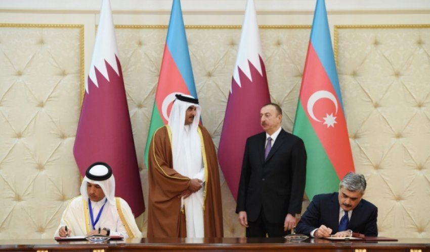 Azərbaycan-Qətər sənədlərinin imzalanması mərasimi oldu