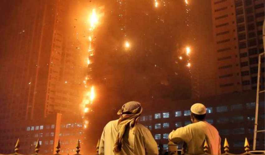 Ajman fire: Huge blaze hits UAE residential towers Ajman fire: Huge blaze hits UAE residential towers
