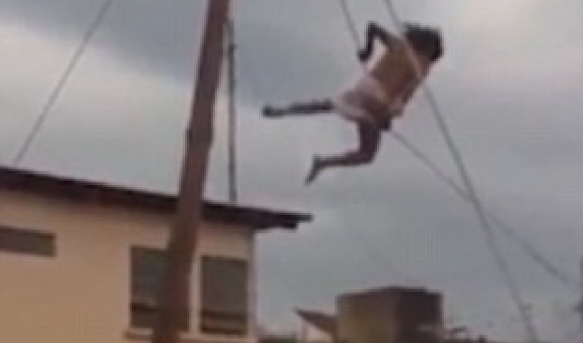 Jesus falls 13ft off a cross during crucifixion reenactment in Guatemala