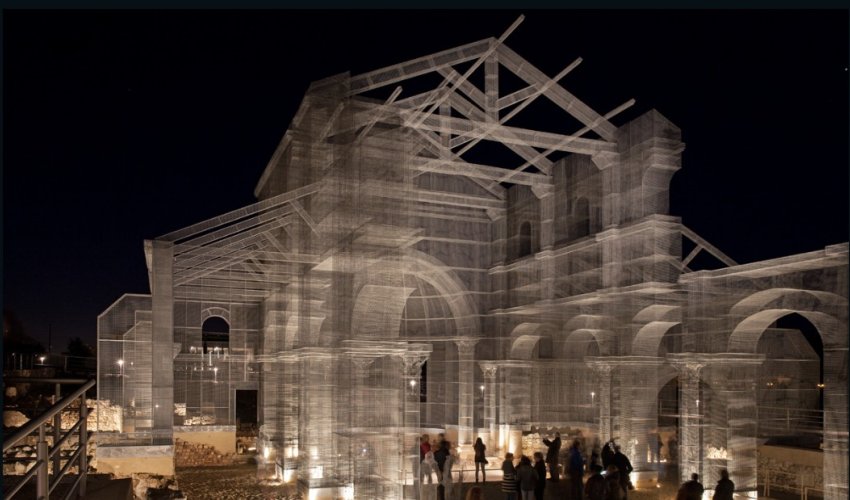 Artist Edoardo Tresoldi creates a phantom church in Italy's Puglia