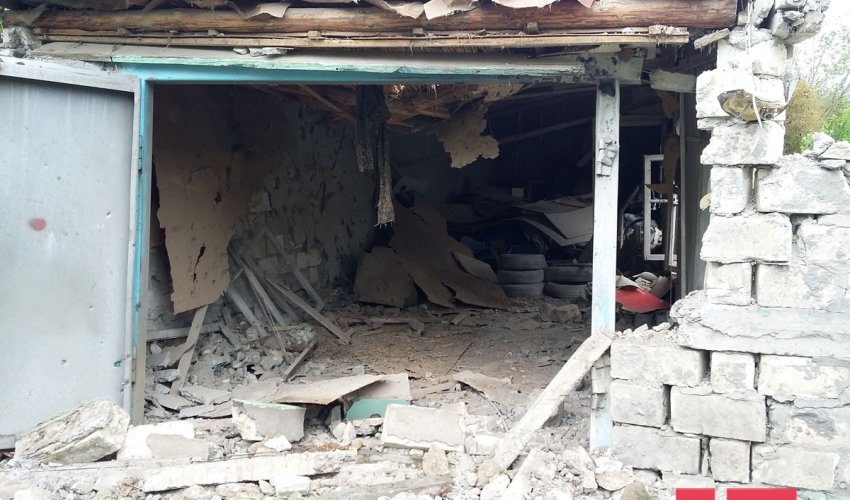 30 houses destroyed in  Aghdam by Armenian artillery fire