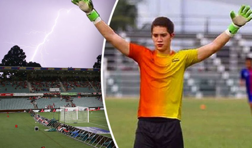 Footballer dies after being struck by lightning