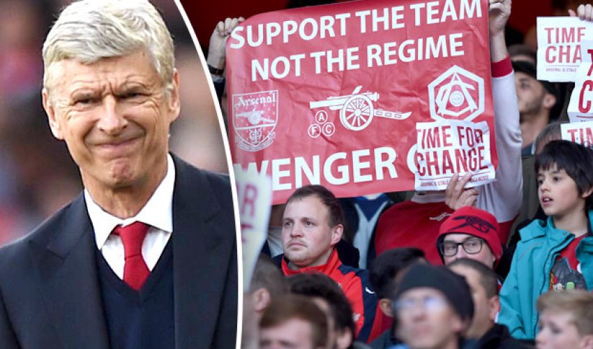 Twitter reacts to 'Wenger out' Arsenal fan protest fail