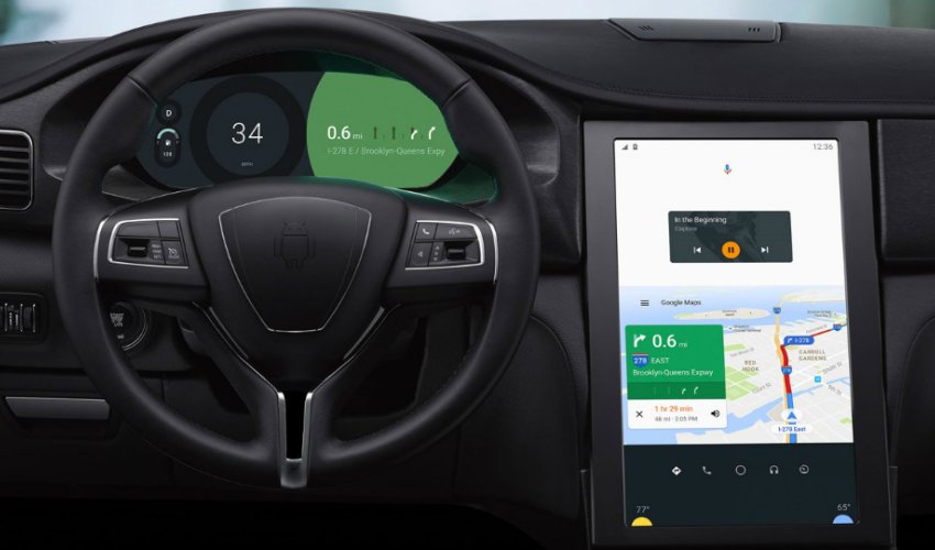 Google показал автомобильный планшет - ВИДЕО