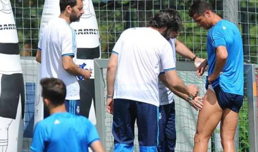 Ronaldo məşqi yarımçıq tərk etdi