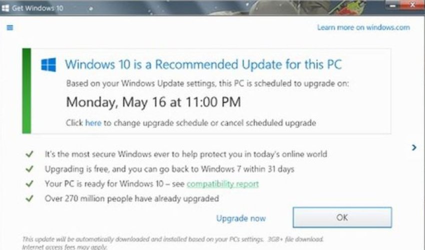 Microsoft accused of Windows 10 upgrade 'nasty trick'