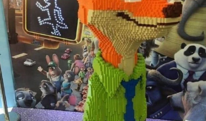 Boy reduces £10,000 Lego statue to rubble