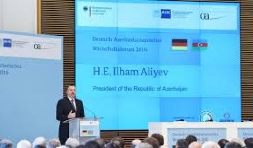 Ilham Aliyev attended the opening of Azerbaijani-German Economic Forum in Berlin