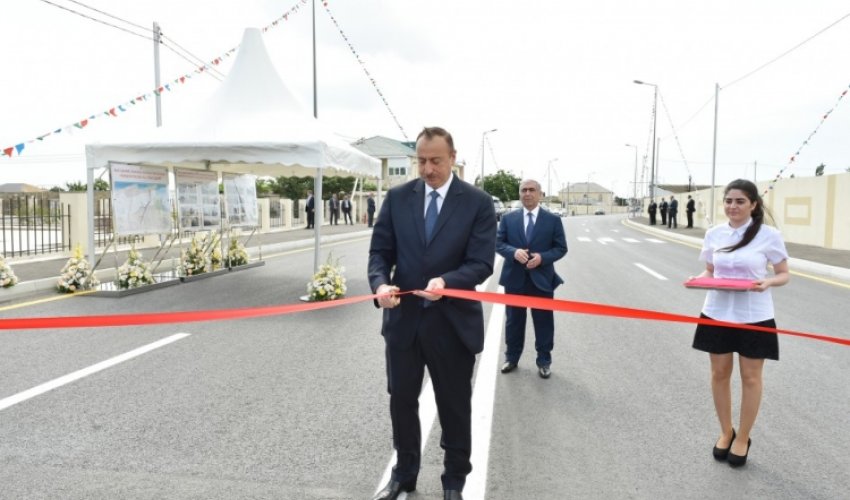 Prezident Nardaranda iki küçənin açılışında iştirak etdi