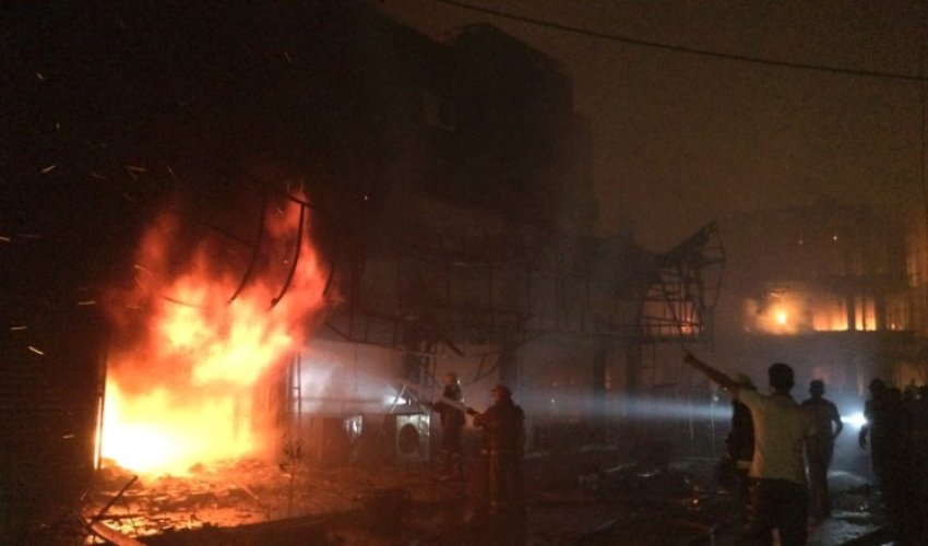 Mosque washed away during prayers