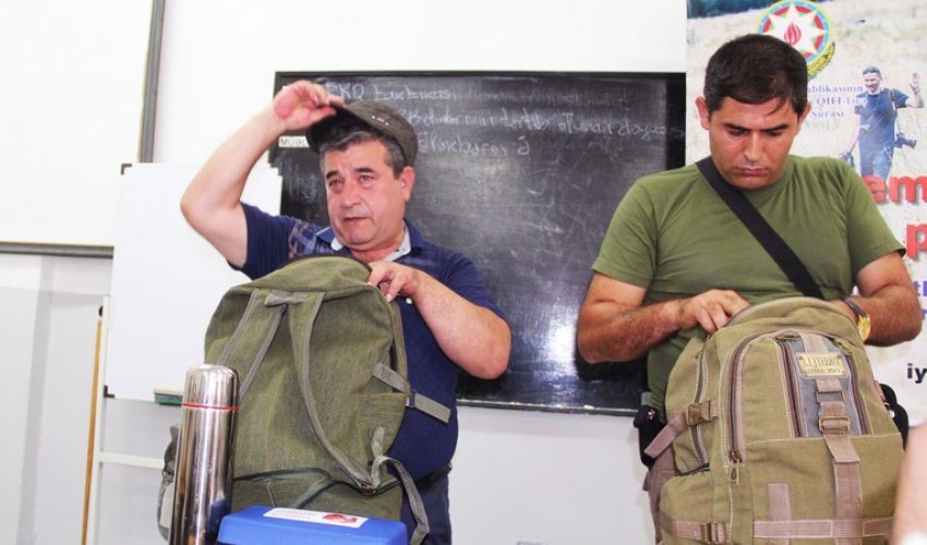 Ekstremal jurnalistlərin təcrübə poliqonu təlimləri başladı - FOTOLAR