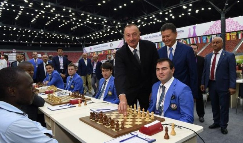 İlham Əliyev Şahmat Olimpiadasının birinci turunda