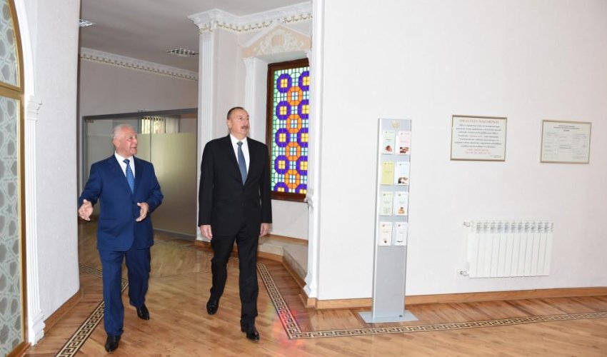 İlham Əliyev Xaçmazda Nikah evinin açılışını etdi