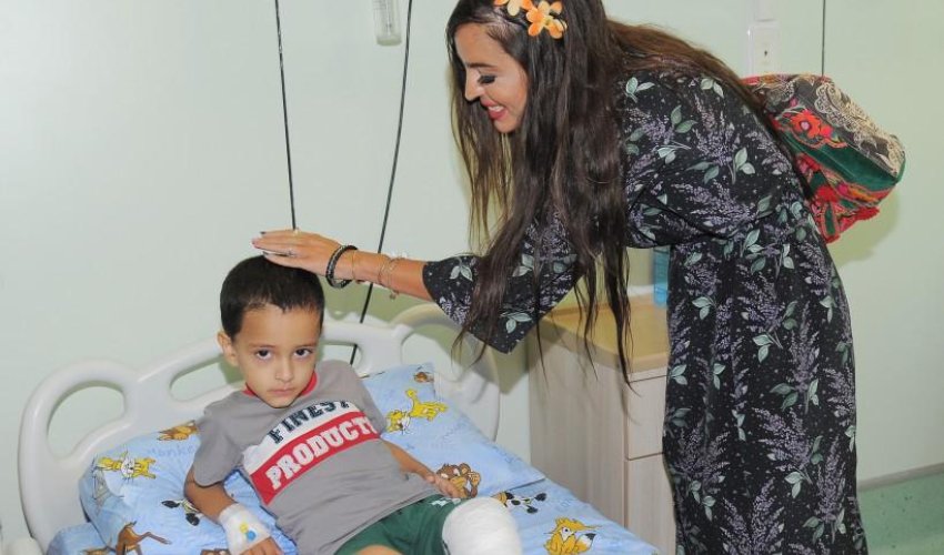 Leyla Əliyeva Uşaq Klinikasında olub - FOTOLAR