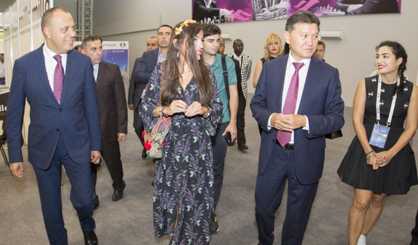 Leyla Əliyeva Şahmat Olimpiadasının oyunlarını izlədi - FOTOLAR