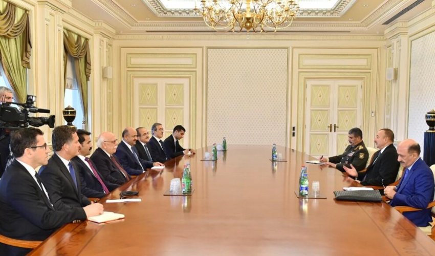 İlham Əliyev türkiyəli nazirləri qəbul etdi