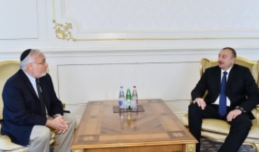 İlham Əliyev ABŞ-dakı Simon Vizental Mərkəzinin rəhbərini qəbul etdi