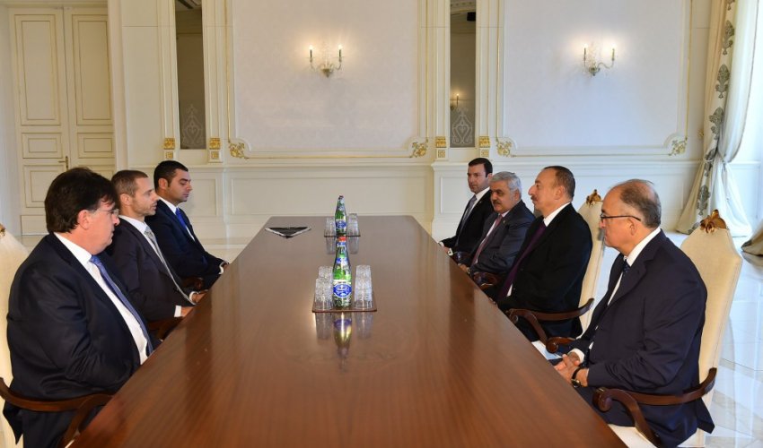 Azərbaycan Prezidenti UEFA prezidentini qəbul etdi