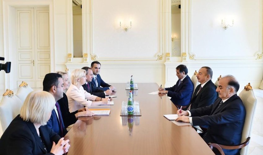 İlham Əliyev Latviya Seyminin sədrini qəbul etdi