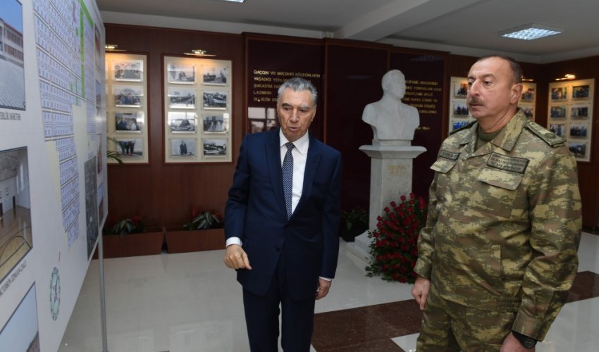 İlham Əliyev Füzulidə məcburi köçkünlər üçün salınan yeni qəsəbədə - FOTOLAR