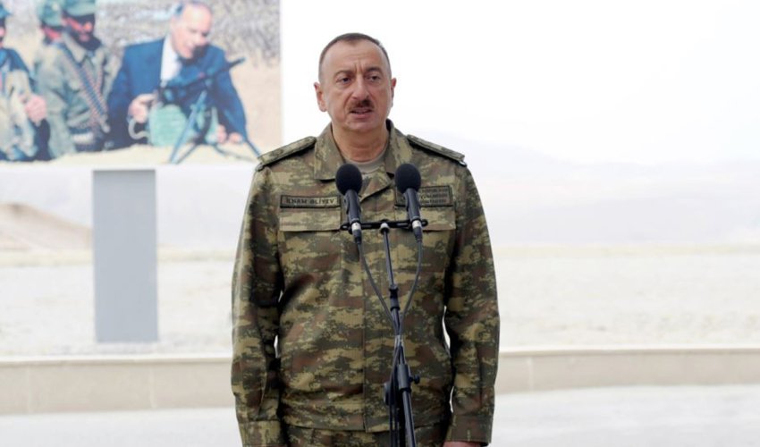 İlham Əliyev cəbhədə yeni hərbi hissənin açılışında iştirak edib