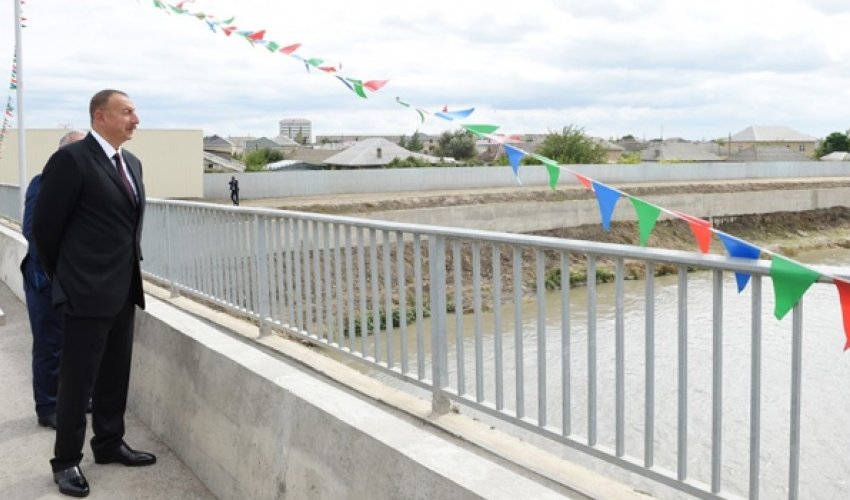 Tərtər çayı üzərində tikilən yeni körpünün açılışı olub - VİDEO