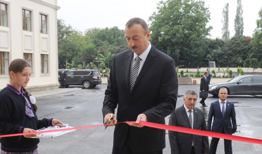 İlham Əliyev Ağdamda açılış etdi