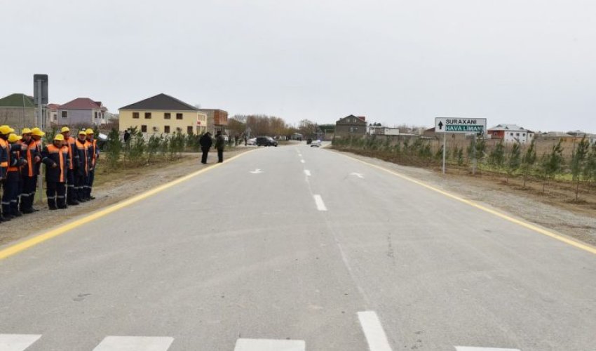İlham Əliyev iki rayonda yolların açılışında iştirak edib - FOTOLAR
