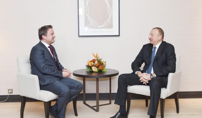 President Aliyev meets with Prime Minister, Minister of State of Luxembourg