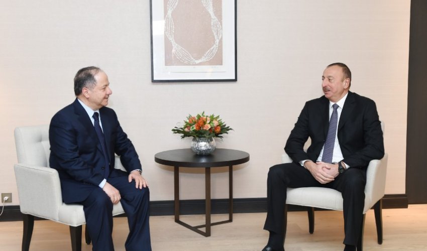 İlham Əliyev Məsud Bərzani ilə görüşdü