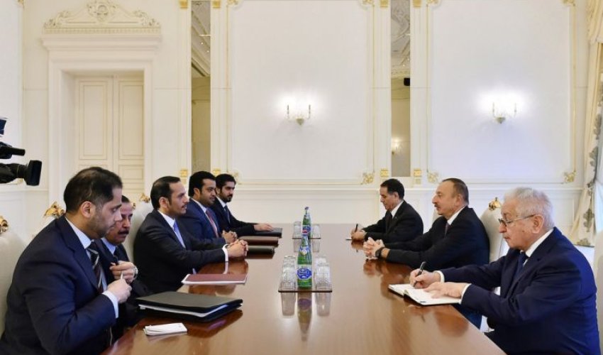 İlham Əliyev Qətərin XİN rəhbərini qəbul edib - YENİLƏNİB