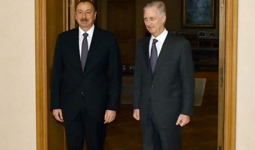 İlham Əliyev Belçika kralı ilə görüşüb