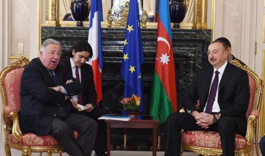 Azərbaycan Prezidenti İlham Əliyev Fransa Senatının sədri ilə görüşüb - FOTOLAR