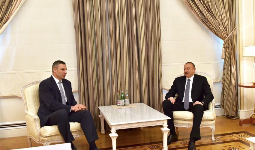 İlham Əliyev Vitali Kliçkonu qəbul edib
