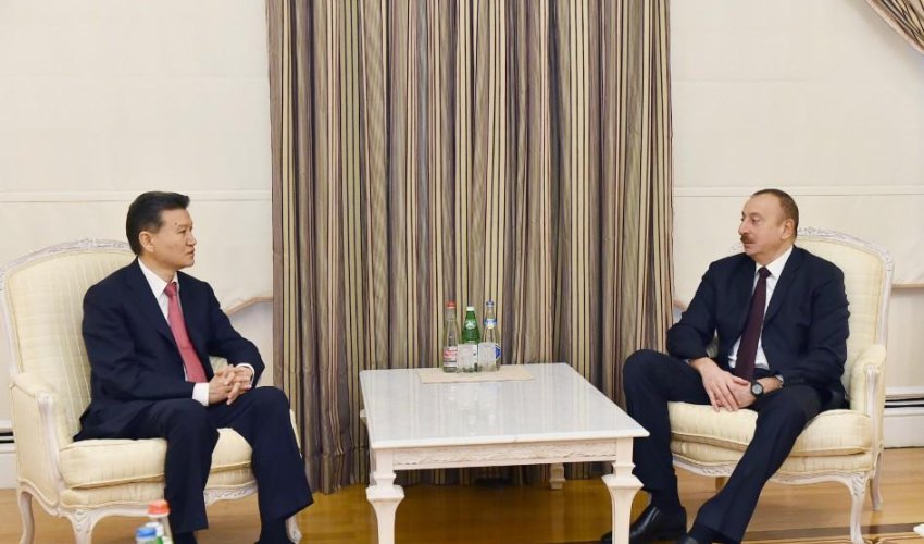 Prezident  Beynəlxalq Şahmat Federasiyasının prezidentini qəbul edib