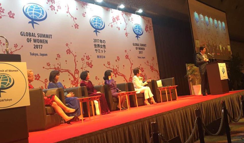 Qənirə Paşayeva Yaponiyada Ümumdünya Qadın Sammitində iştirak edib - FOTOLAR