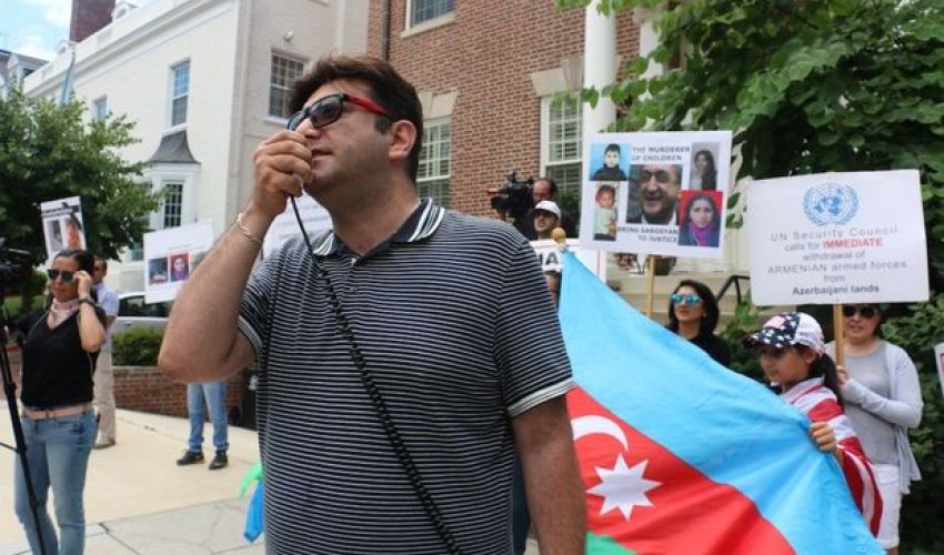 Ermənistan səfirliyi qarşısında etiraz aksiyası