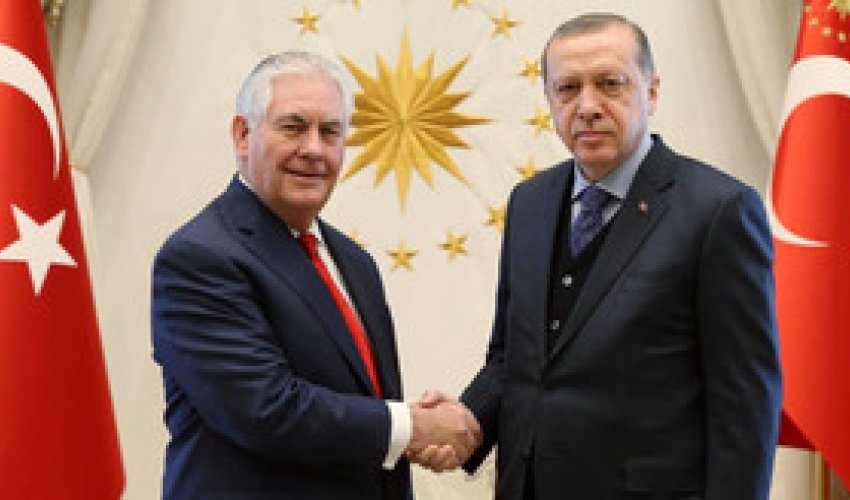 Türkiyə prezidenti ABŞ-ın dövlət katibi ilə görüşüb