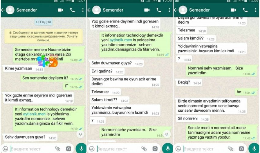 “WhatsApp”da evli qadınla rekord qıran yazışma... - FOTOLAR “WhatsApp”da evli qadınla rekord qıran yazışma... - FOTOLAR