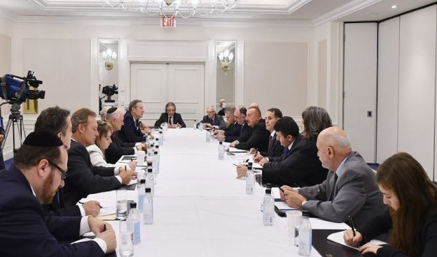 İlham Əliyev Amerika yəhudi təşkilatlarının nümayəndələri ilə görüşdü