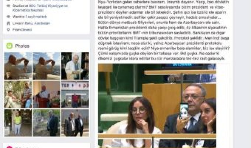 Ermənilər azerbaycanli redaktordan yazdi