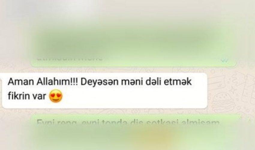 Azərbaycanda rekord qıran iki sevgilinin “WhatsApp” yazışması - FOTOLAR