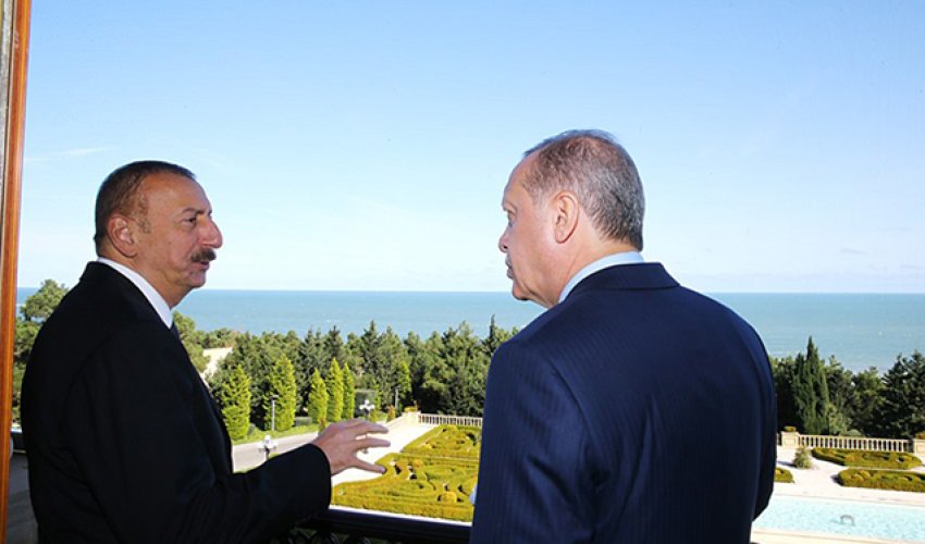 Ərdoğan İlham Əliyevin Zaqulbadakı iqamətgahında - FOTOLAR