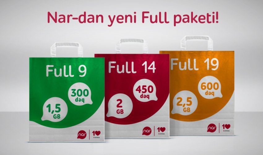 “Nar” yeni “Full” paketlərini təqdim etdi “Nar” yeni “Full” paketlərini təqdim etdi