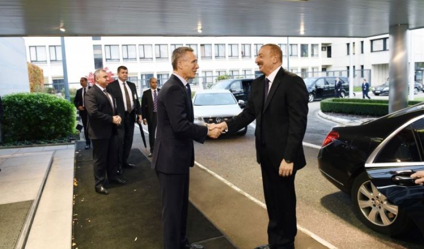 Azərbaycan prezidenti NATO baş katibi ilə görüşüb